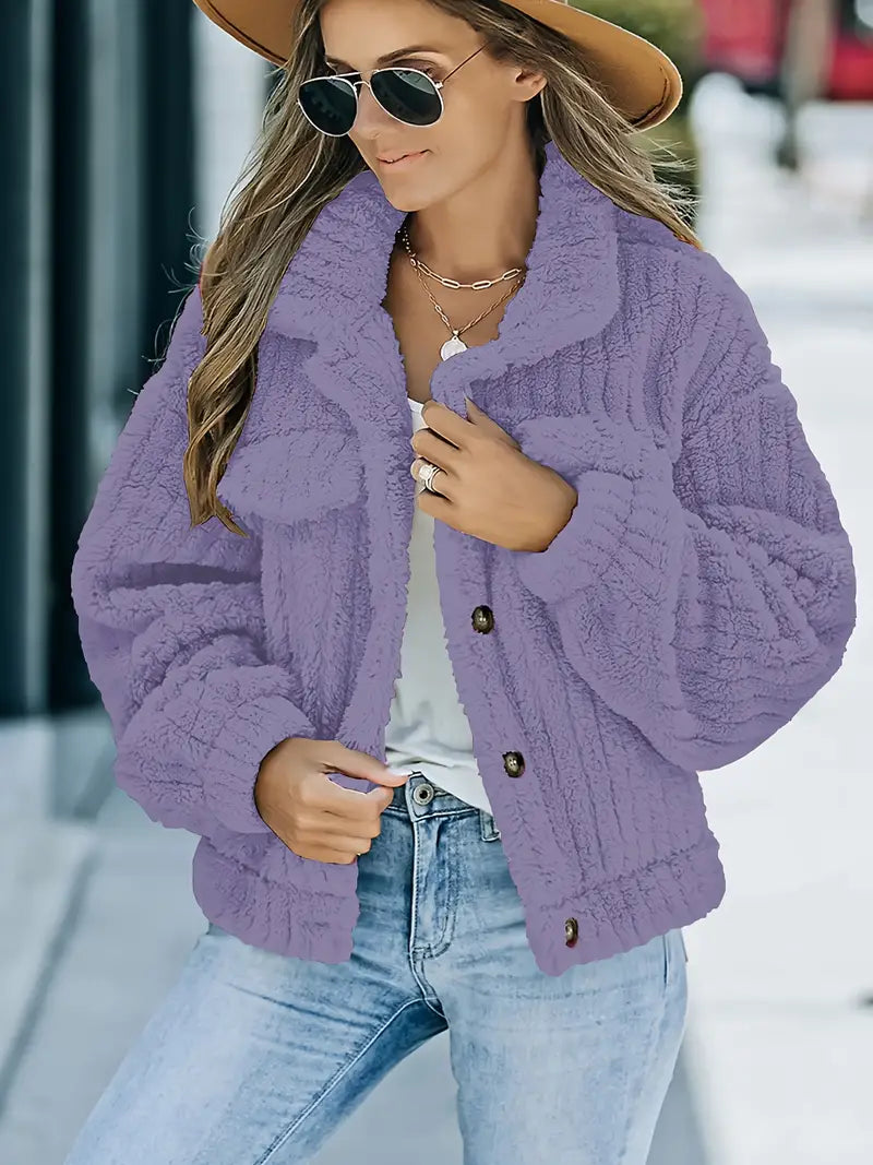 - Veste en fourrure unie