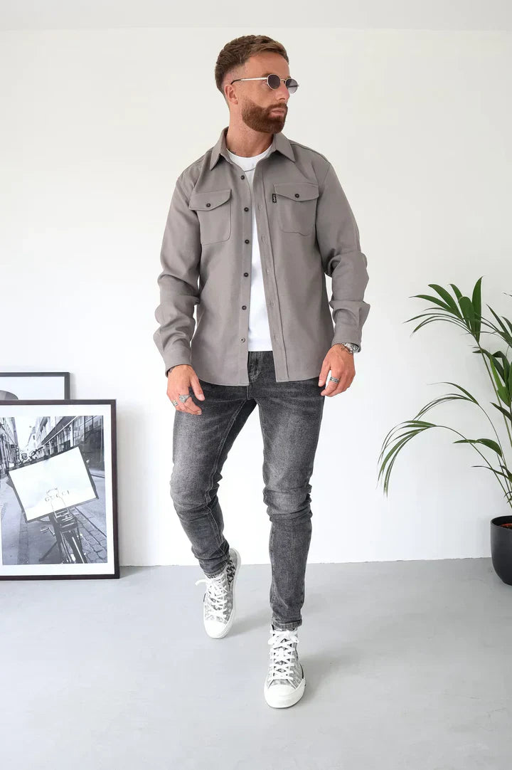 Adam - Veste chemise avec fermeture à boutons