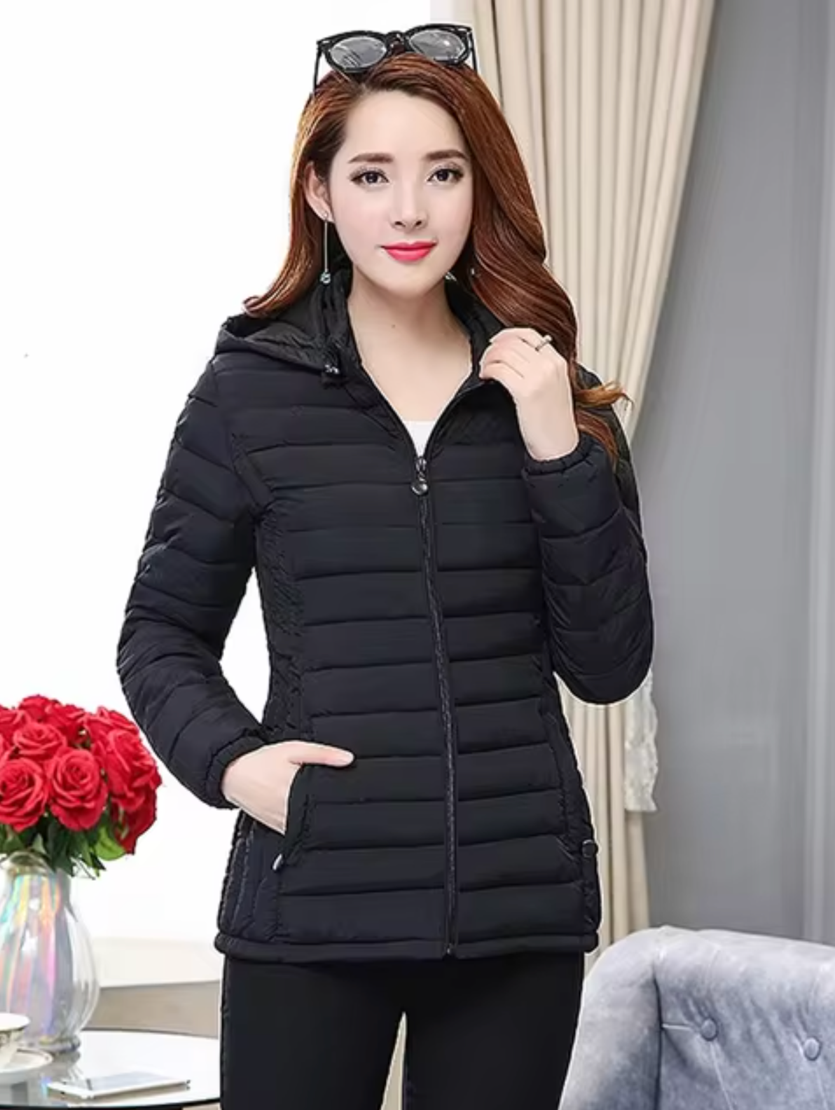 - Veste doublée avec capuche amovible