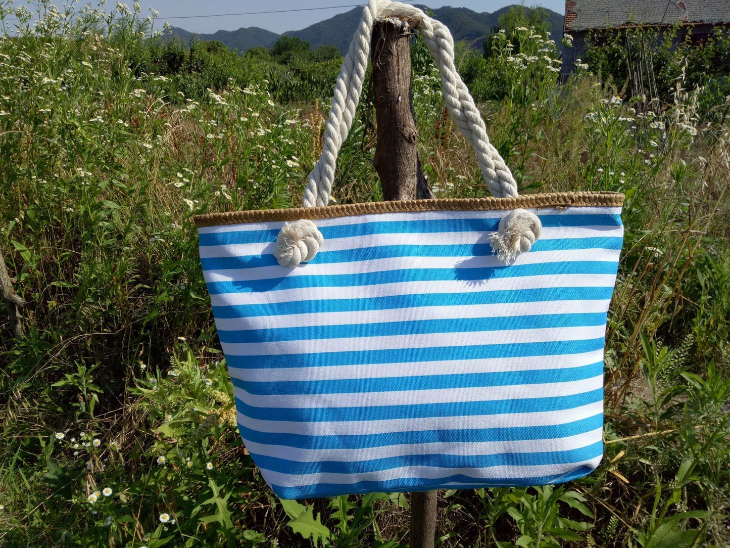 SoSun - Striped beach bag-Elly Rose