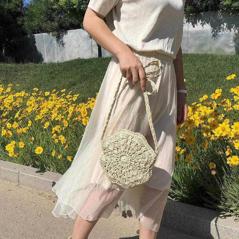 ByMave - Round handmade wicker bag-Elly Rose