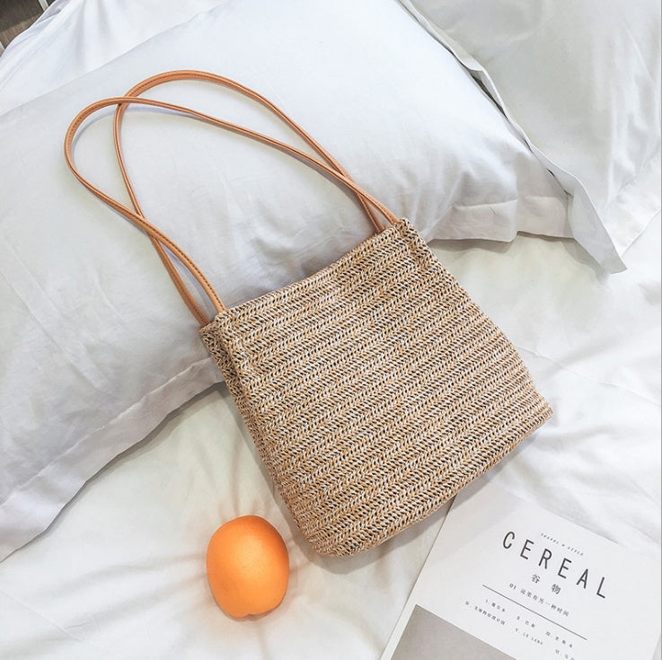 MiMona - Woven straw carrier bag-Elly Rose