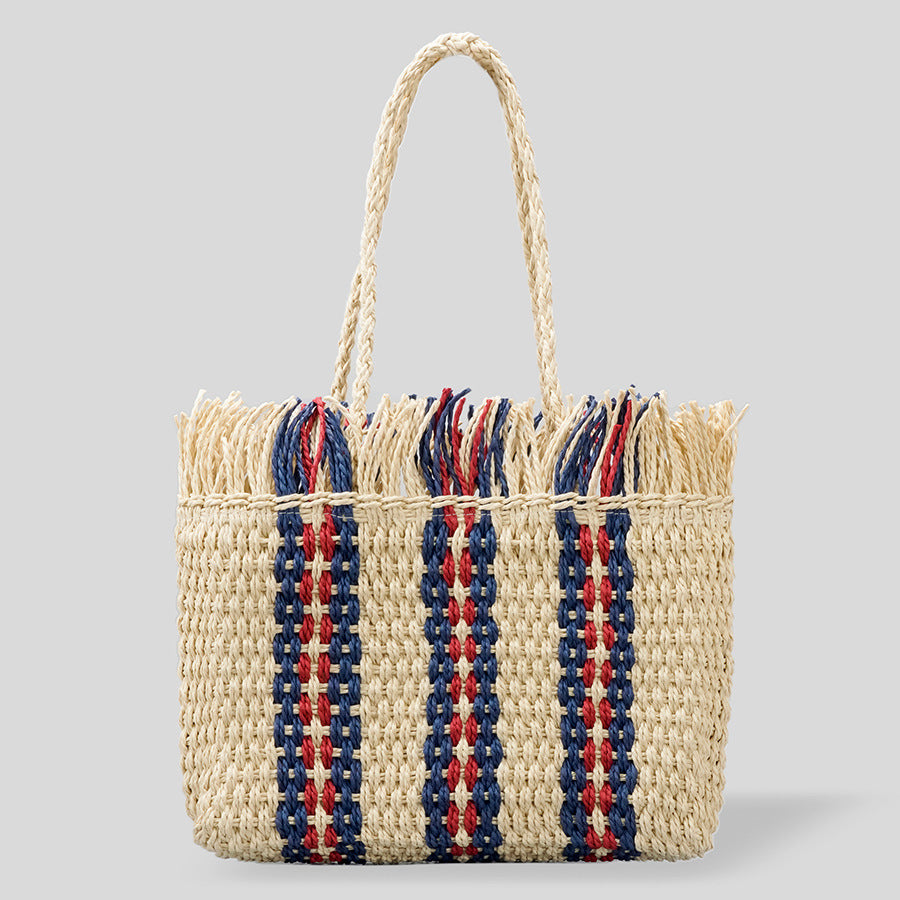 SoSun - Large capacity hand-woven beach bag-Elly Rose