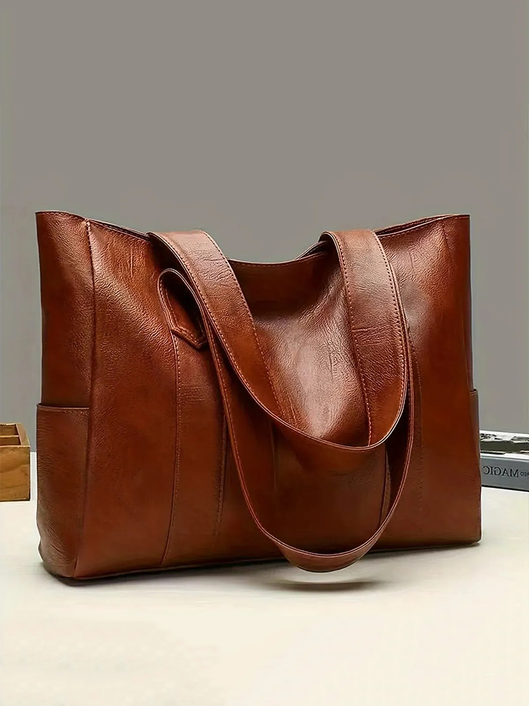 Jess Ladies Retro Leather Shoulder Bag | Handbag | Shopper Brown-Elly Rose
