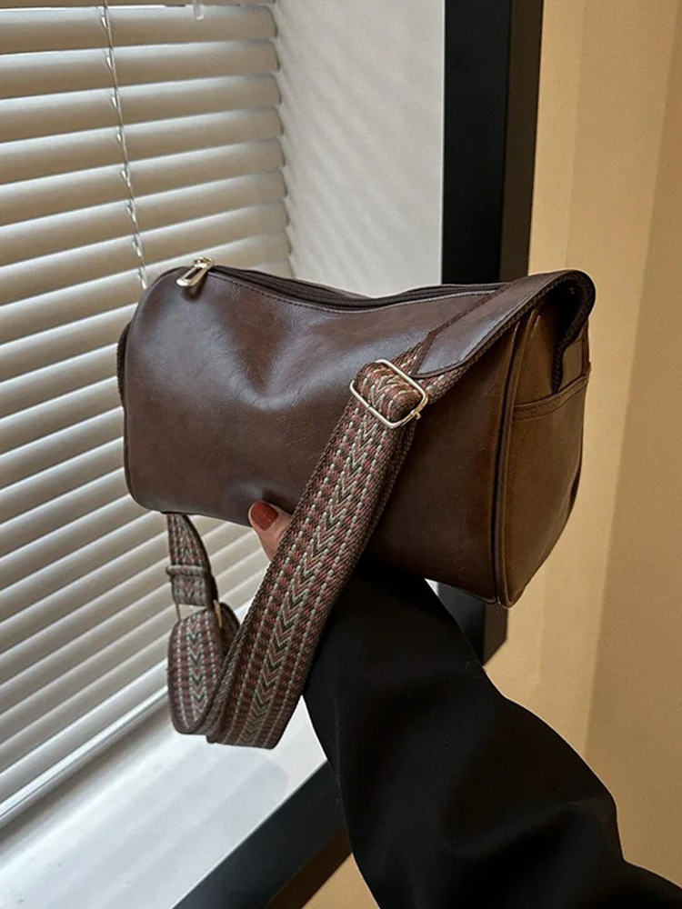 Sabrina Vintage Leather Shoulder Bag | Handbag | Crossbody Shopper-Elly Rose