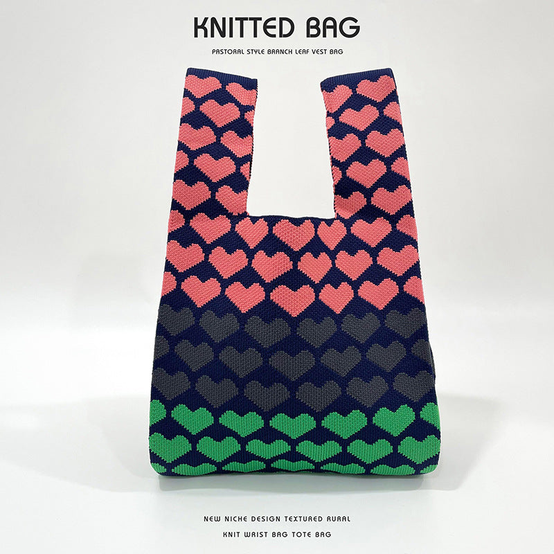 Knitted bag - Couleur des cœurs-Elly Rose