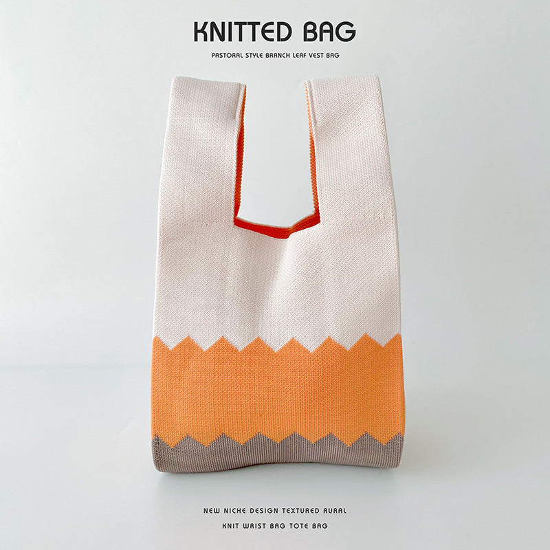 Knitted bag - Rayures-Elly Rose