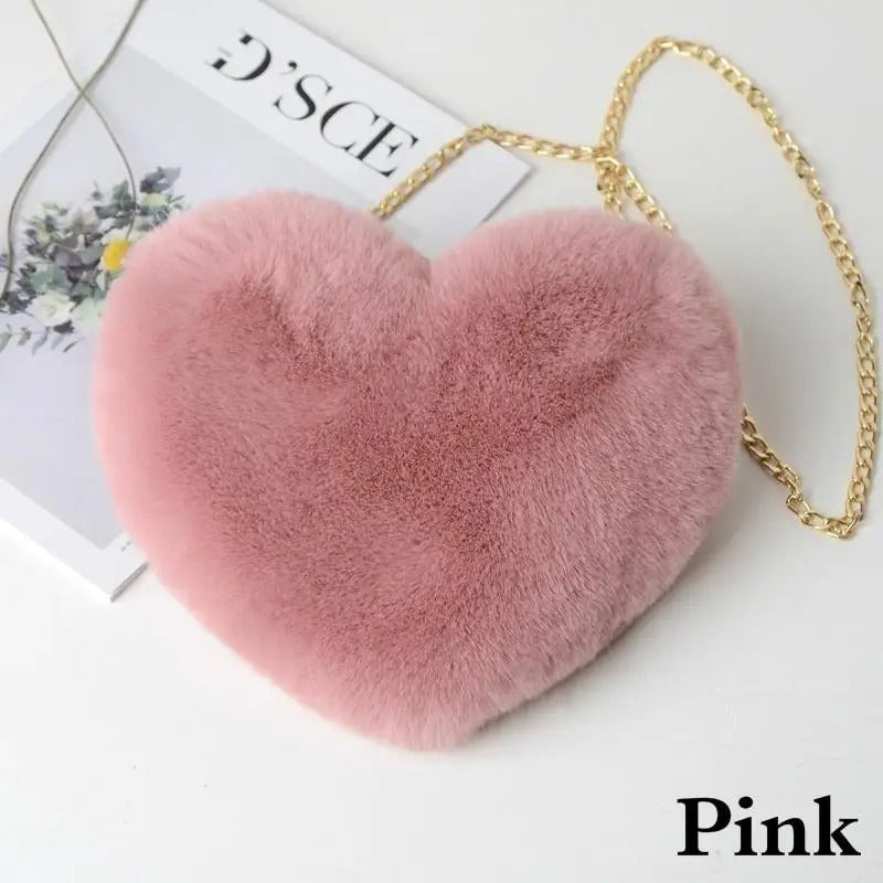 Love - Plush shoulder bag with heart-Elly Rose