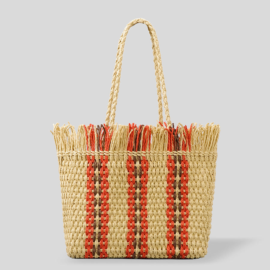 SoSun - Large capacity hand-woven beach bag-Elly Rose