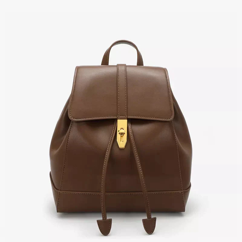 Alea | Genuine leather drawstring backpack for women-Elly Rose