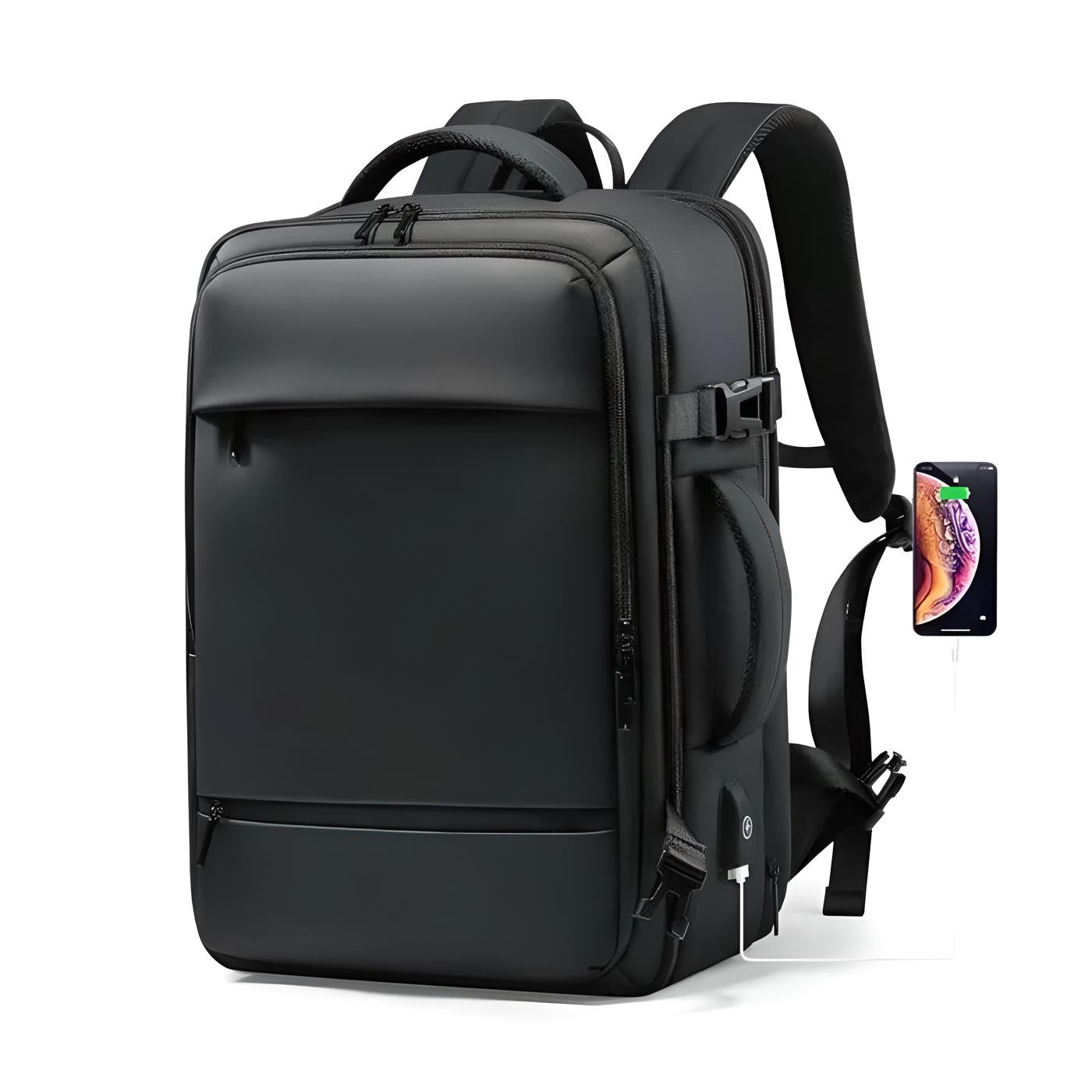 Leo | Expandable carry-on backpack with USB port-Elly Rose