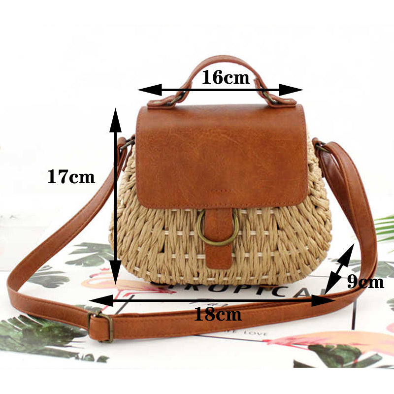 SoSun - Antique woven straw bag-Elly Rose