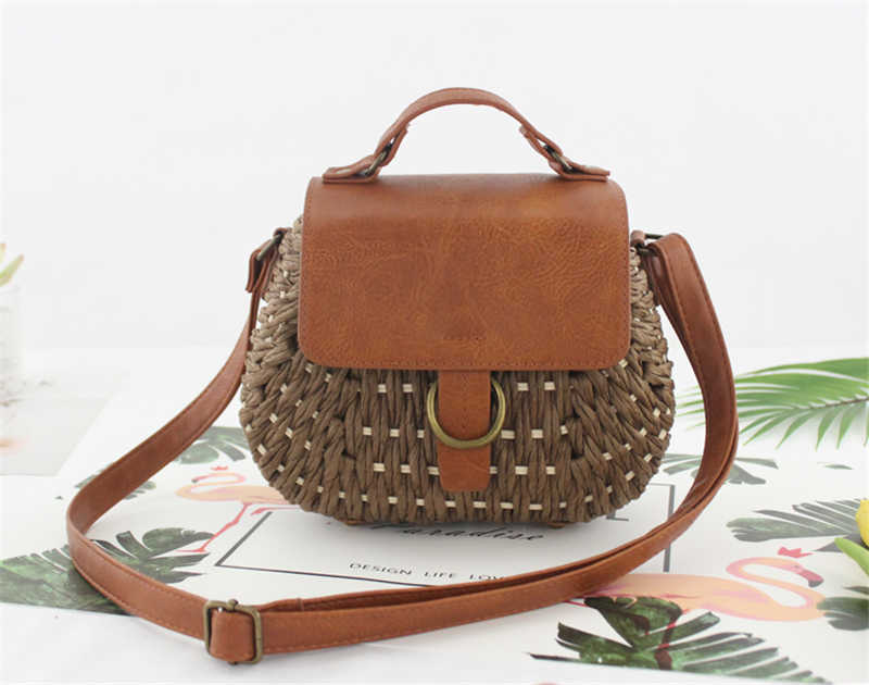 SoSun - Antique woven straw bag-Elly Rose