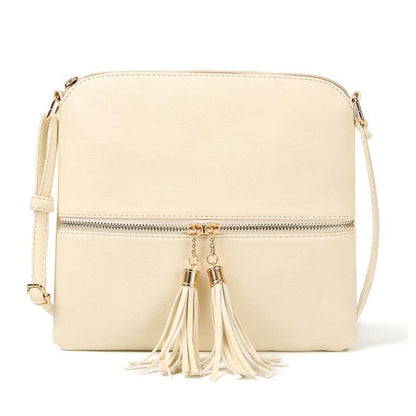 ChicRibbon - Elegant shoulder bag with tassels-Elly Rose