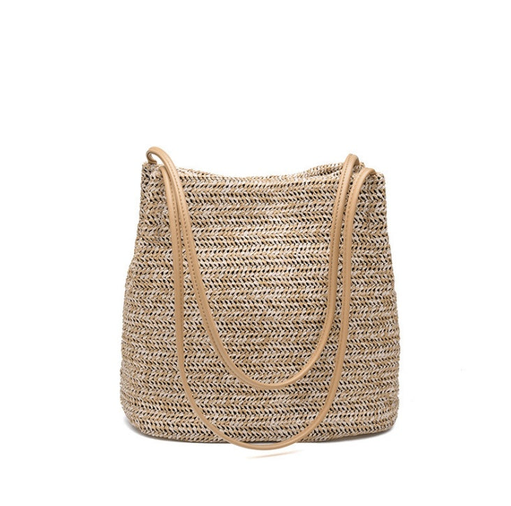 MiMona - Woven straw carrier bag-Elly Rose
