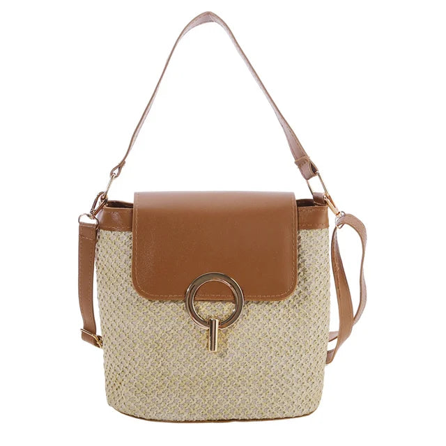 Women's woven beach bag - Sage-Elly Rose