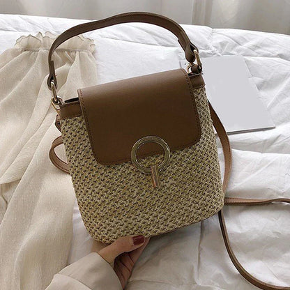 Women's woven beach bag - Sage-Elly Rose