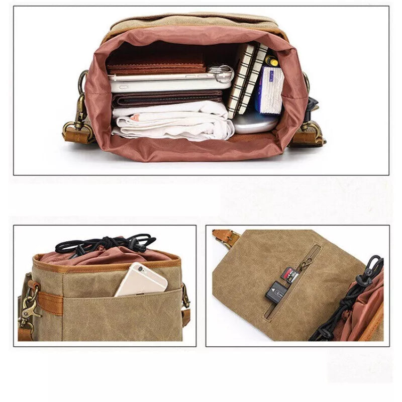 CanvasCaddy - Vintage canvas bag for DSLR camera-Elly Rose