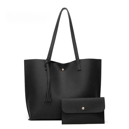 Black handbag with matching wallet-Elly Rose