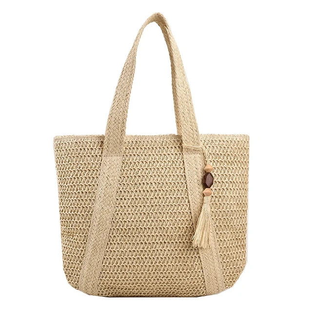 ByMave - Wicker bag with tassels-Elly Rose