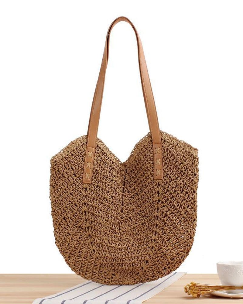 Reed beach bag for ladies-Elly Rose