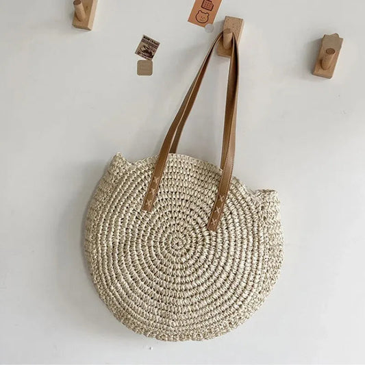ByMave - Simple round wicker bag-Elly Rose
