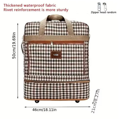 SUBLIME - Large checkered travel bag-Elly Rose