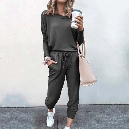 Survêtement à manches courtes pour femmes Top Pantalon Loungewear décontracté