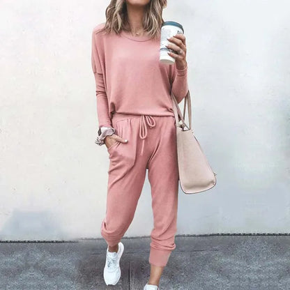 Survêtement à manches courtes pour femmes Top Pantalon Loungewear décontracté