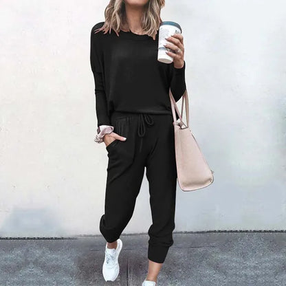 Survêtement à manches courtes pour femmes Top Pantalon Loungewear décontracté