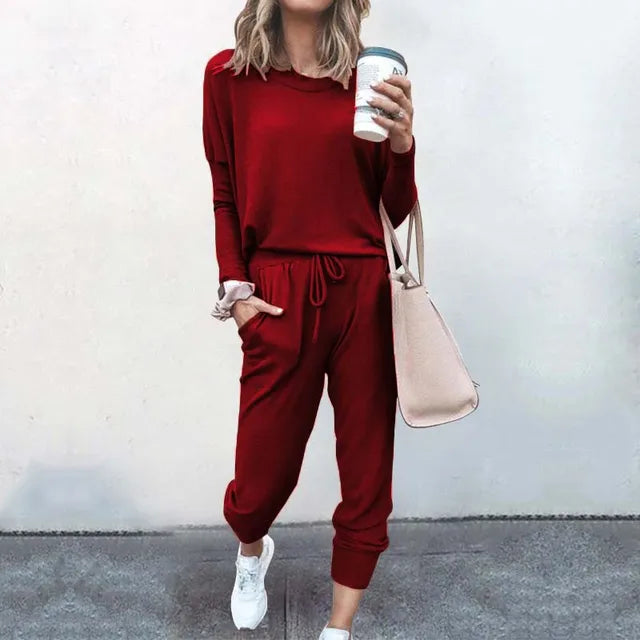 Survêtement à manches courtes pour femmes Top Pantalon Loungewear décontracté