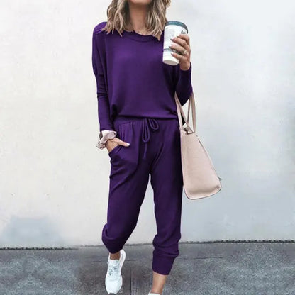 Survêtement à manches courtes pour femmes Top Pantalon Loungewear décontracté