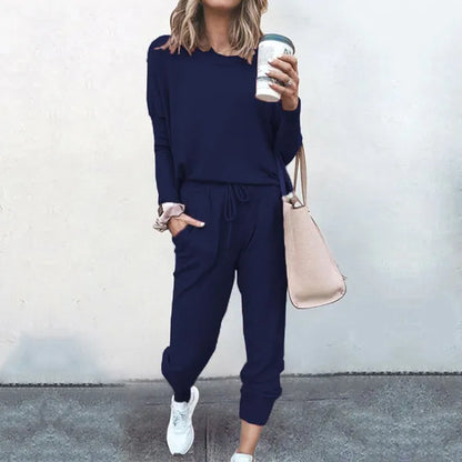 Survêtement à manches courtes pour femmes Top Pantalon Loungewear décontracté