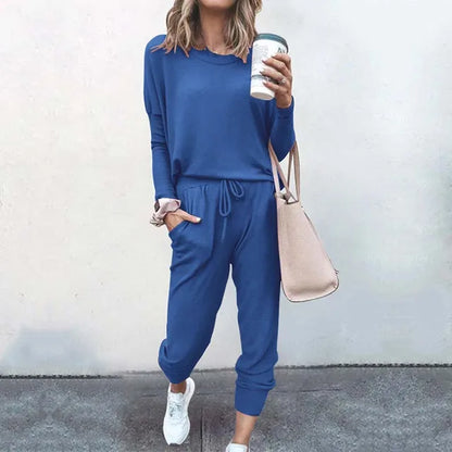 Survêtement à manches courtes pour femmes Top Pantalon Loungewear décontracté