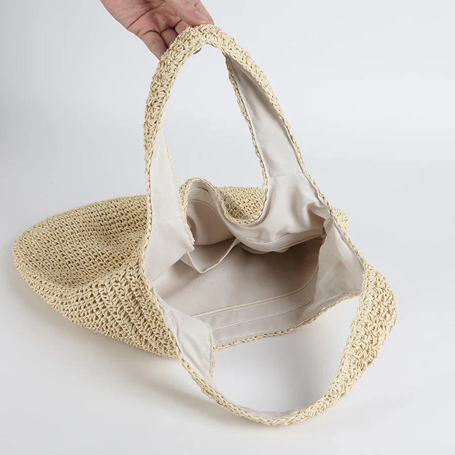Women's rattan beach bag - Dassi-Elly Rose