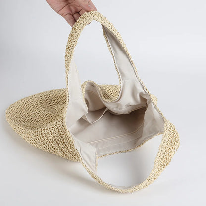 Women's rattan beach bag - Dassi-Elly Rose