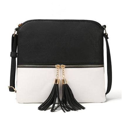 ChicRibbon - Elegant shoulder bag with tassels-Elly Rose