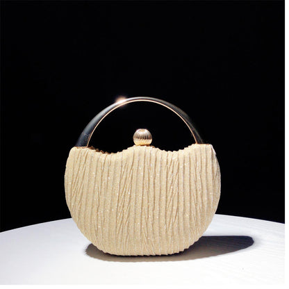 Chic clutch bag with metal handle - Leighton-Elly Rose