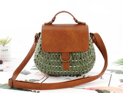 SoSun - Antique woven straw bag-Elly Rose
