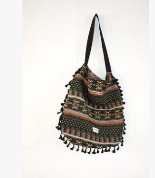 SoSun - Geometric bag with tassels-Elly Rose