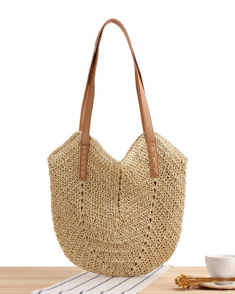 Reed beach bag for ladies-Elly Rose