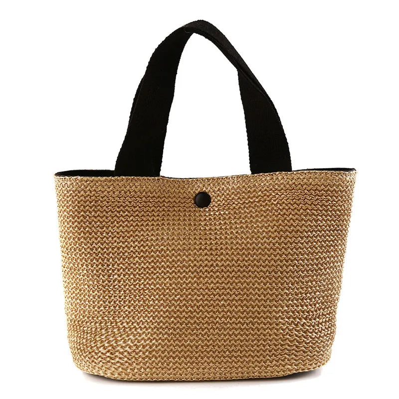 ByMave - Lightweight wicker bag with bucket button-Elly Rose