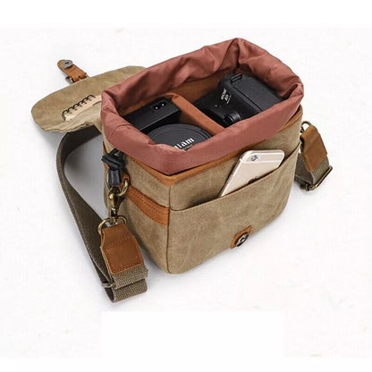 CanvasCaddy - Vintage canvas bag for DSLR camera-Elly Rose