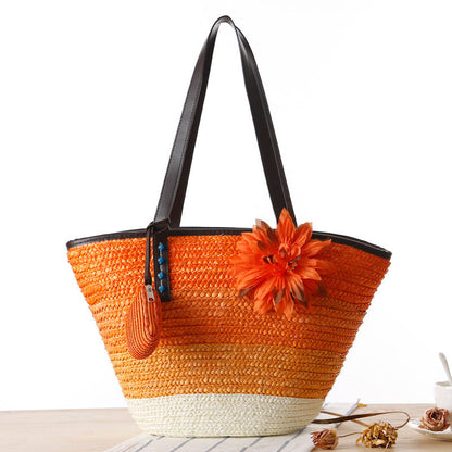 MiLola - Beach Straw Shoulder Bag-Elly Rose