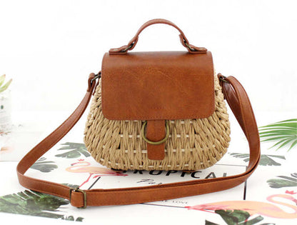 SoSun - Antique woven straw bag-Elly Rose