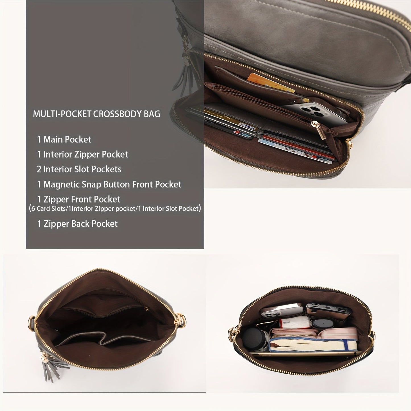 CharmGuard - Anti-theft shoulder bag with tassels-Elly Rose