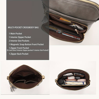 CharmGuard - Anti-theft shoulder bag with tassels-Elly Rose