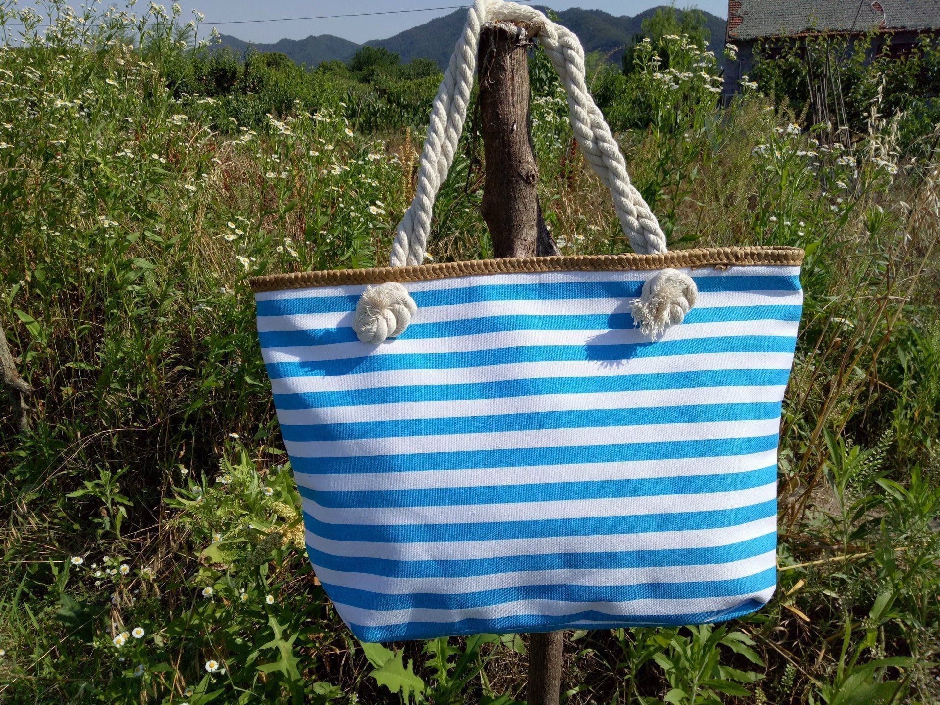 SoSun - Striped beach bag-Elly Rose