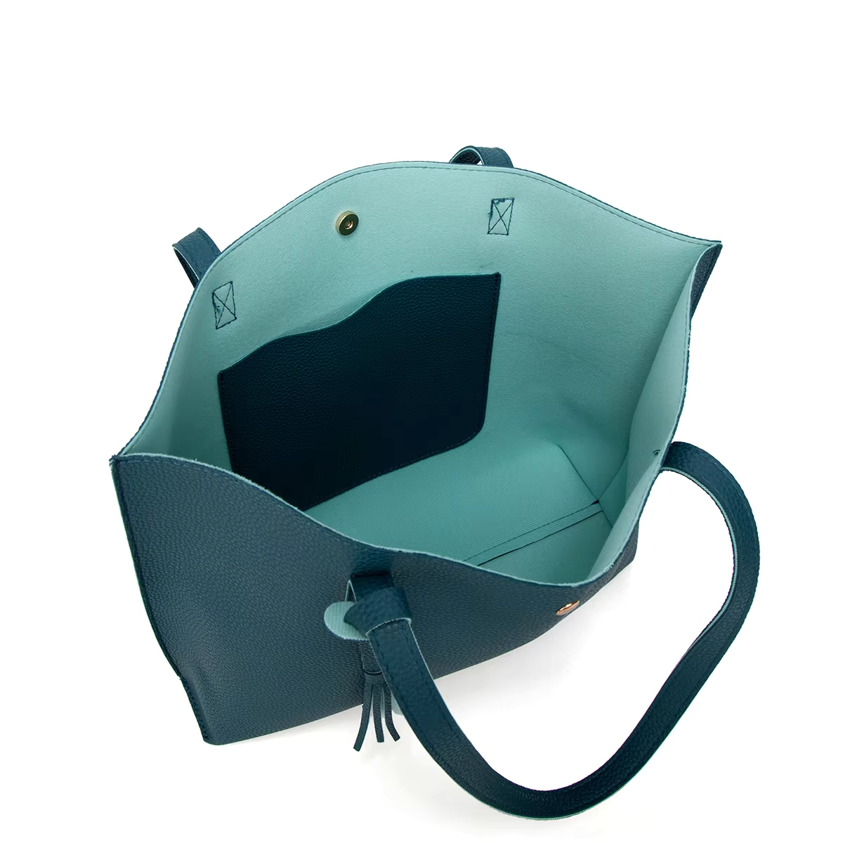 Lagoon blue handbag with matching wallet-Elly Rose