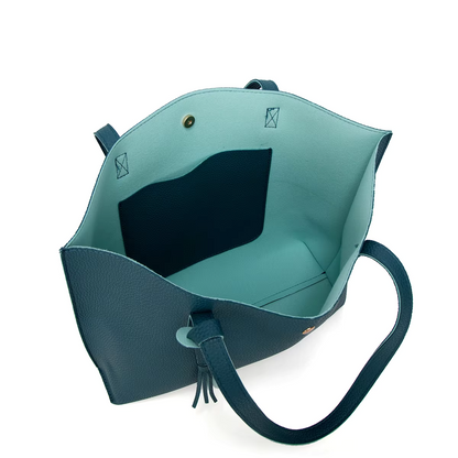 Lagoon blue handbag with matching wallet-Elly Rose